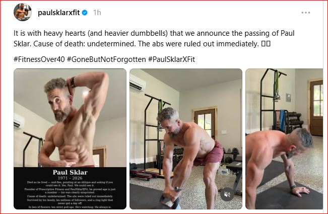 Paul Sklar Obituary, Cause of Death: Questions Surround Online Reports About PaulSklarXfit